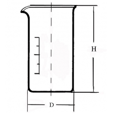стакан высокий В-1-2000 с делением