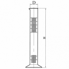 цилиндр 1-250 полипропиленовый с делением